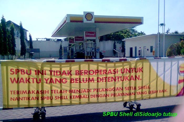 SPBU Shell tutup