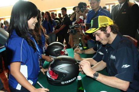 Valentino Rossi saat jumpa fans di Jakarta tahun 2013